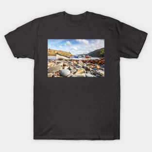 Clovelly Boats, North Devon, England T-Shirt